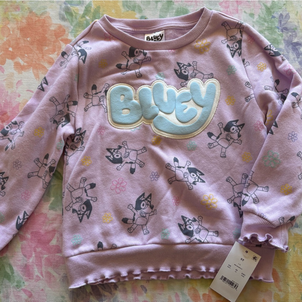 NWT Bluey Pullover Sweatshirt 5T